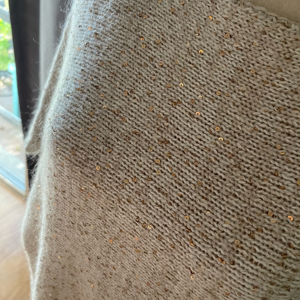 RACHEL Rachel Roy Gold Shrug Sweater with Sheer Knit - Picture 4 of 11